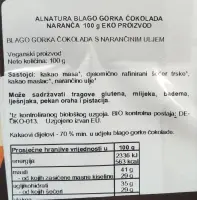 Čokolada s narančom 100 g