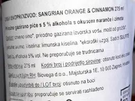 Sangria naranča i cimet 275 ml