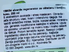 Regenerator za oštećenu i lomljivu kosu 200 ml