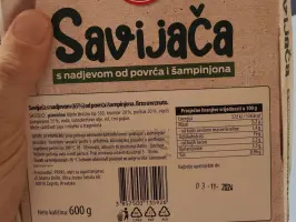 Savijača s nadjevom od povrća i šampinjona