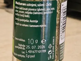 Mažuran usitnjeni sušeni 10 g