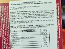 Kolačići s gorkom čokoladom 250 g