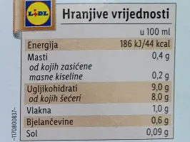 Zobeno mlijeko s kakaom 3 x 2 dl